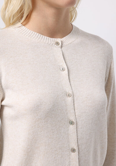 Image de Cardigan Tricot Beige Slim Fit Femme