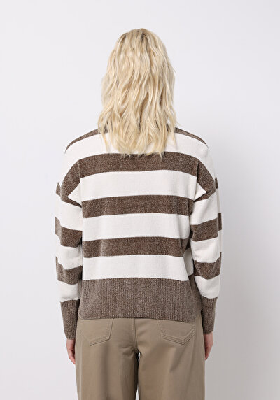 Image de Pull Marron Regular Fit Manches Longues  Femme