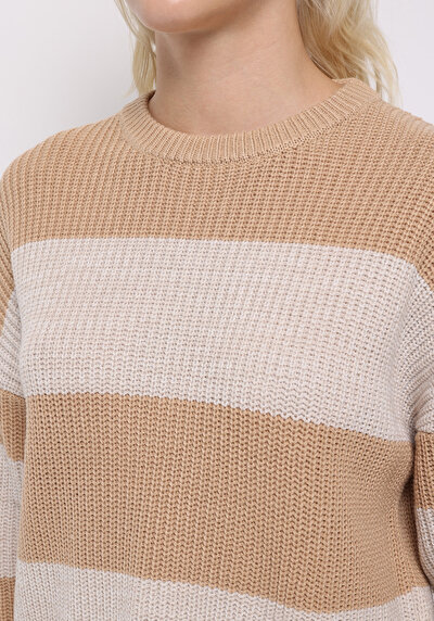 Image de Pull Beige Regular Fit Manches Longues  Femme