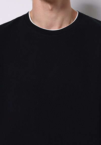 Image de T-shirt À Manches Longues Noir Regular Fit  Homme