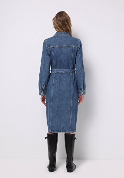 Image de Robe Slim Fit Sans Manches Mdi Jean Femme