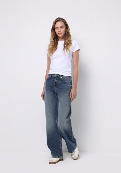 Image de 970 Berry Pantalon En Jean Regular Fit Femme