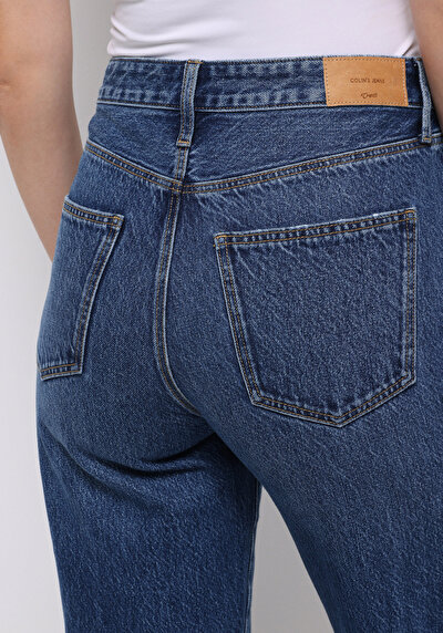 Afficher les détails de 970 Berry Pantalon  Wide Leg High Rise En Jean Regular Fit Femme