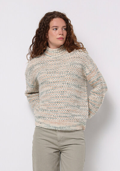 Image de Pull Multicolou Regular Fit Manches Longues  Femme