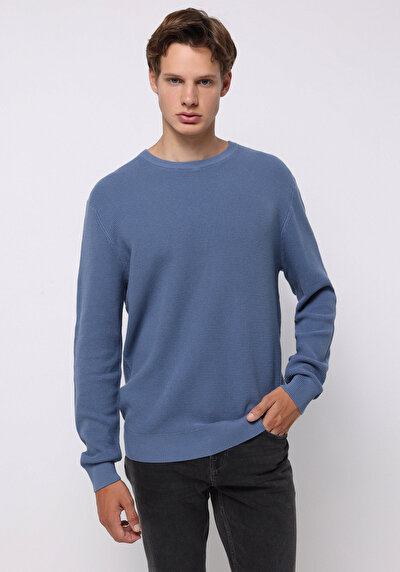 Afficher les détails de Pull Bleu Regular Fit Manches Longues  Homme