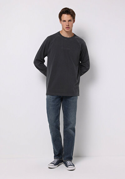 Image de T-shirt À Manches Longues Anthracite Comfort Fit  Homme