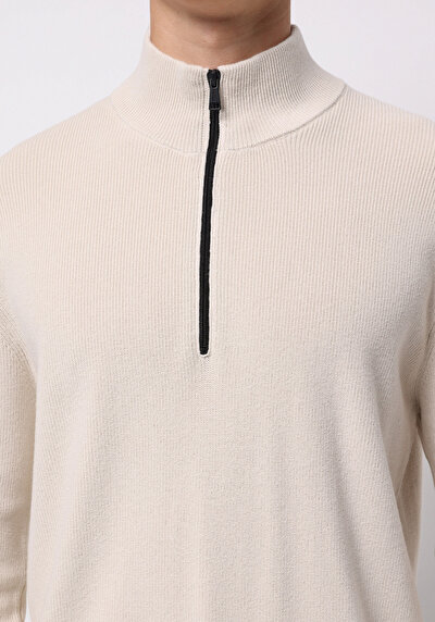 Image de Pull Ecru Regular Fit Manches Longues  Homme