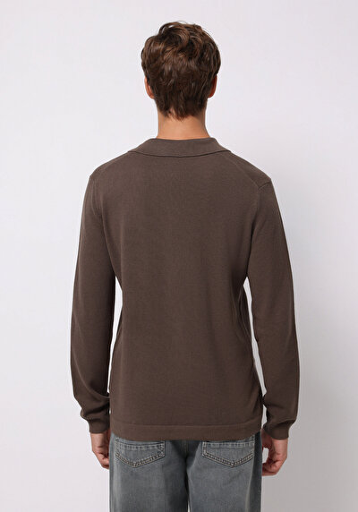 Image de Pull Marron Regular Fit Manches Longues  Homme