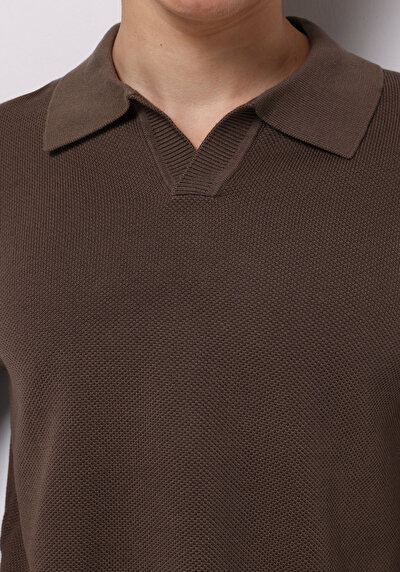 Image de Pull Marron Regular Fit Manches Longues  Homme
