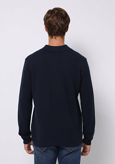 Image de Pull Marine Regular Fit Manches Longues  Homme