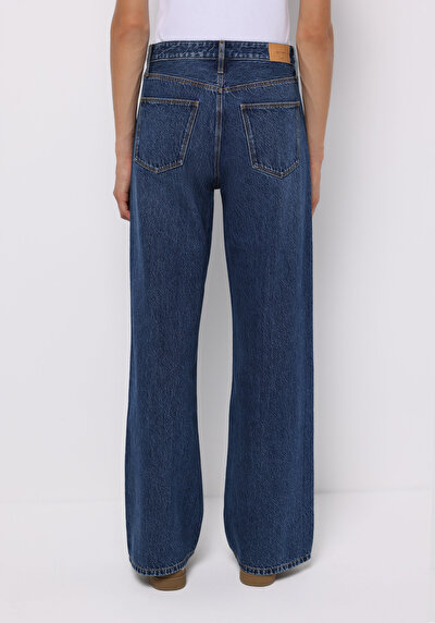 Image de 970 Berry Pantalon Wide Leg High Rise En Jean Regular Fit Femme
