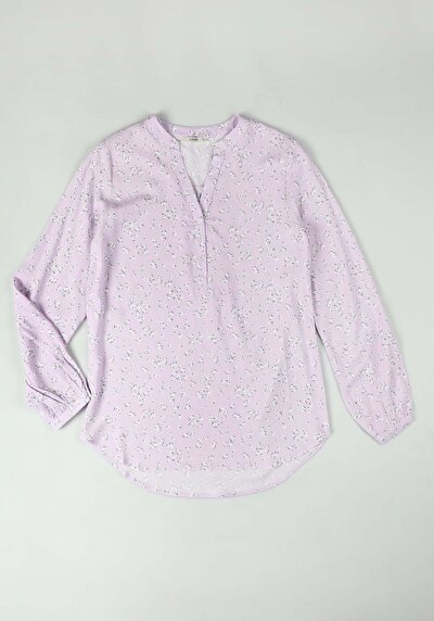 Afficher les détails de Chemise À Manches Longues Violet Blouse   Femme