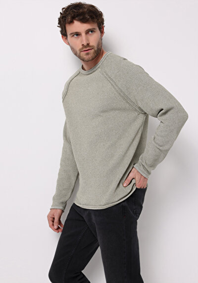Image de Pull Vert Regular Fit Manches Longues  Homme