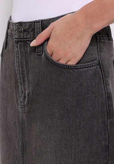 Image de Jupe  Slim Fit Droit Jean Maxi Femme