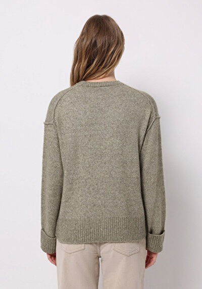 Image de Pull Vert Regular Fit Manches Longues  Femme