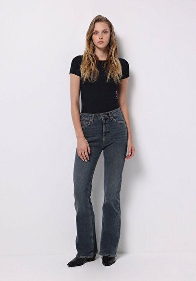 Image de 791 Monica Pantalon    En Jean Regular Fit Femme