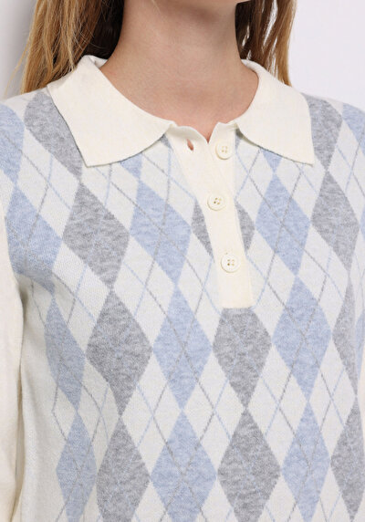 Image de Pull Blanc Regular Fit Manches Longues Femme