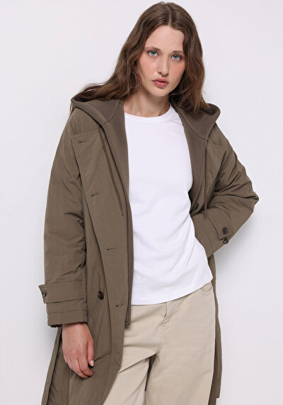 Image de Manteau Marron Regular Fit Manches Longues Femme
