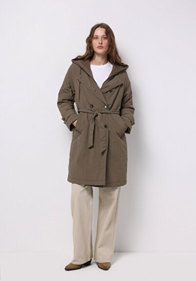 Image de Manteau Marron Regular Fit Manches Longues Femme