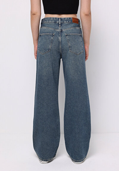 Image de 970 Berry Pantalon  Wide Leg High Rise En Jean Regular Fit Femme