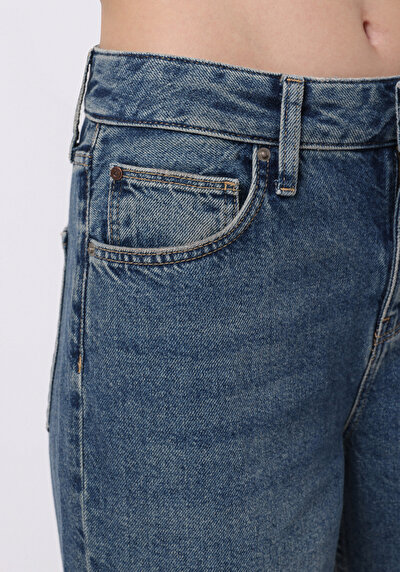 Image de 970 Berry Pantalon  Wide Leg High Rise En Jean Regular Fit Femme
