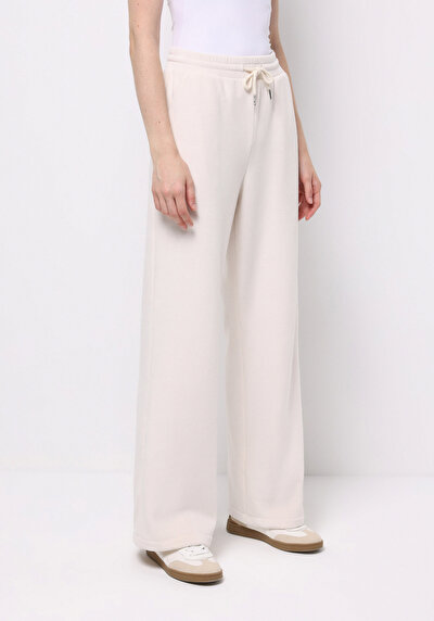 Afficher les détails de Pantalon De Survêtement Ecru Regular Fit Femme