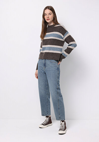 Image de Pull Marron Regular Fit Manches Longues  Femme