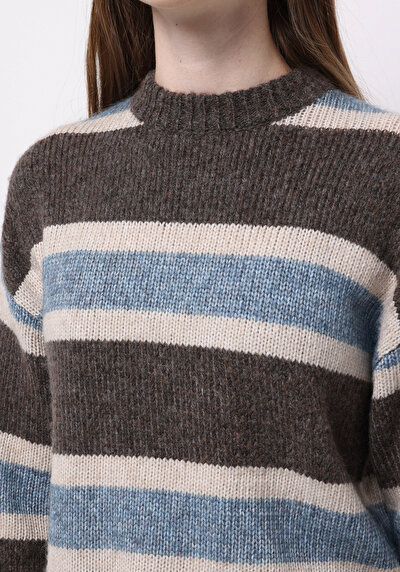 Image de Pull Marron Regular Fit Manches Longues  Femme