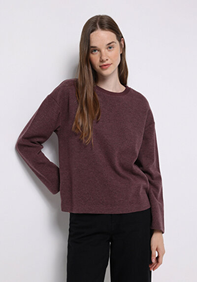 Image de T-shirt Violet Regular Fit Manches Longues Femme