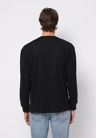 Image de T-shirt À Manches Longues Noir Comfort Fit  Homme