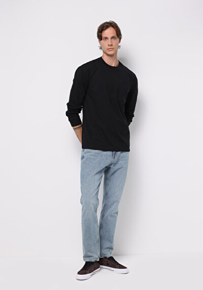 Image de T-shirt À Manches Longues Noir Comfort Fit  Homme
