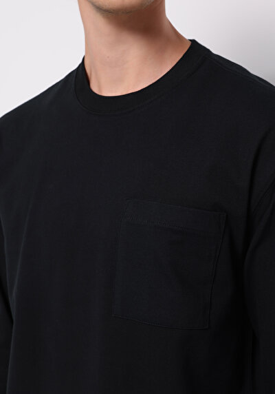 Image de T-shirt À Manches Longues Noir Comfort Fit  Homme