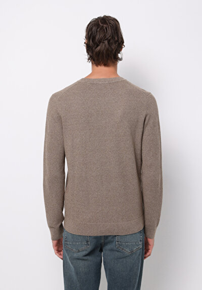Image de Pull Beige Regular Fit Manches Longues Homme