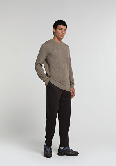 Image de Pull Beige Regular Fit Manches Longues Homme