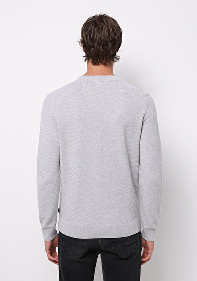 Image de Pull Gris Regular Fit Manches Longues Homme