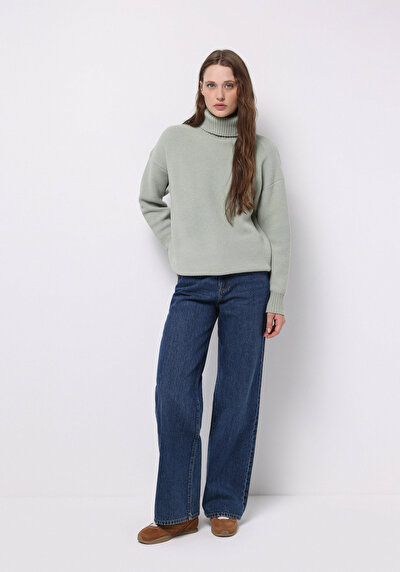 Image de Pull Vert Regular Fit Manches Longues  Femme