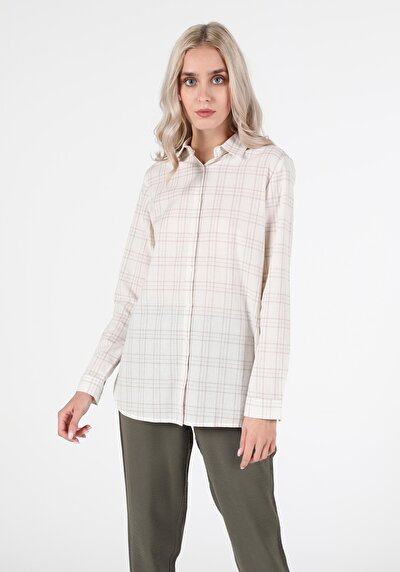 Image de Chemise À Manches Longues Beige Regular Fit   Femme