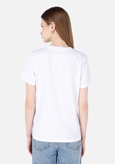 Image de T-shirt À Manches Courtes Blanc Regular Fit  Femme