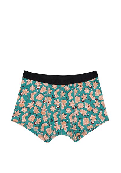 Image de Sous-vêtements Vert Modern Fit Imprimé Homme