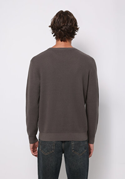Image de Pull Marron Regular Fit Manches Longues Homme