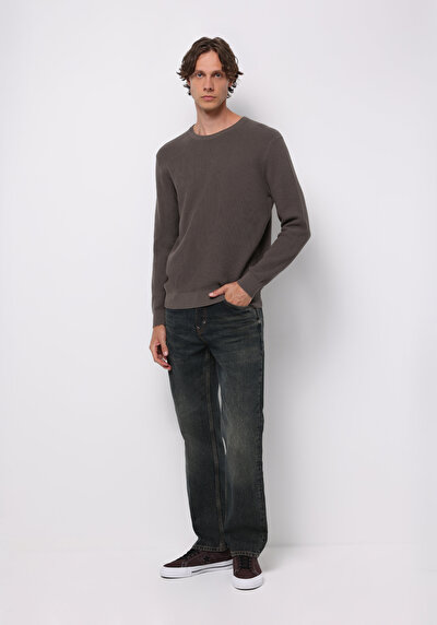 Image de Pull Marron Regular Fit Manches Longues Homme