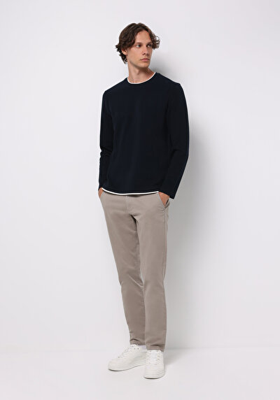 Image de T-shirt À Manches Longues Marine Regular Fit Homme
