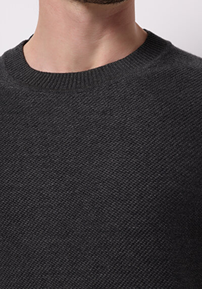 Image de Pull Anthracite Regular Fit Manches Longues  Homme