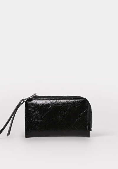 Afficher les détails de Portefeuille Noir Modern Fit Femme
