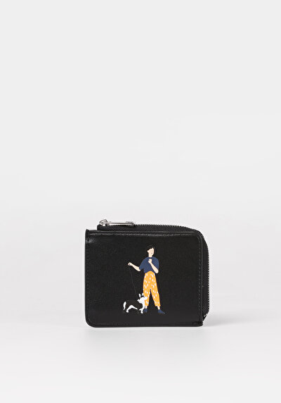Image de Portefeuille Noir Modern Fit Femme