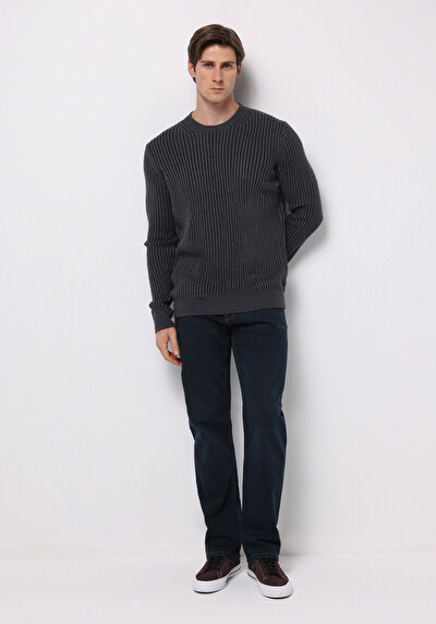 Image de Pull Marine Regular Fit Manches Longues  Homme