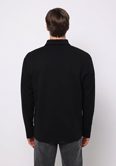 Image de T-shirt À Manches Longues Noir Comfort Fit  Homme