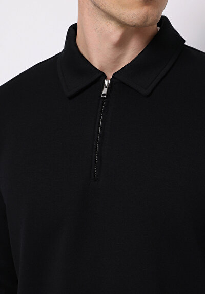 Image de T-shirt À Manches Longues Noir Comfort Fit  Homme