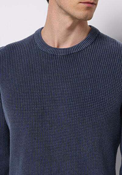 Image de Pull Bleu Regular Fit Manches Longues  Homme