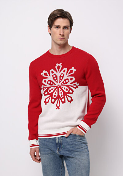 Image de Pull Rouge Regular Fit Manches Longues  Homme